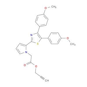 1H-Pyrrole-1-acetic acid, 2-[4,5-bis(4-methoxyphenyl)-2-thiazolyl]-, 2-propyn-1-yl ester