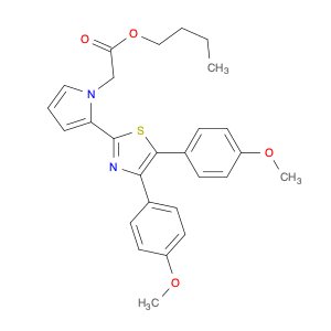 1H-Pyrrole-1-acetic acid, 2-[4,5-bis(4-methoxyphenyl)-2-thiazolyl]-, butyl ester