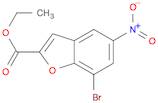 2-Benzofurancarboxylic acid, 7-bromo-5-nitro-, ethyl ester