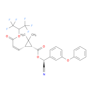 Cyclopropanecarboxylic acid, 2,2-dimethyl-3-[(1Z)-3-oxo-3-[2,2,2-trifluoro-1-(trifluoromethyl)et...