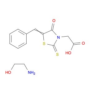 3-Thiazolidineacetic acid, 4-oxo-5-(phenylmethylene)-2-thioxo-, compd. with 2-aminoethanol (1:1)