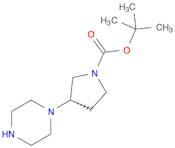 1-Pyrrolidinecarboxylic acid, 3-(1-piperazinyl)-, 1,1-dimethylethyl ester, (3S)-