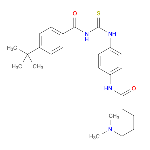 Benzamide, N-[[[4-[[5-(dimethylamino)-1-oxopentyl]amino]phenyl]amino]thioxomethyl]-4-(1,1-dimeth...