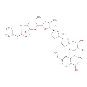 Monensin,16-deethyl-3-O-demethyl-16-methyl-3-O-(1-oxopropyl)-, 26-(phenylcarbamate)(9CI)