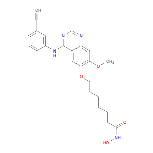 Heptanamide, 7-[[4-[(3-ethynylphenyl)amino]-7-methoxy-6-quinazolinyl]oxy]-N-hydroxy-