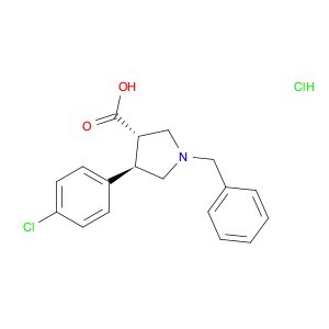 trans-1-Benzyl-4-(4-chlorophenyl);pyrrolidine-3-carboxylic acid hydrochloride