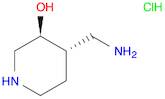 3-Piperidinol, 4-(aminomethyl)-, hydrochloride (1:2), (3R,4R)-rel-