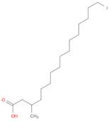 Hexadecanoic acid, 16-(iodo-123I)-3-methyl- (9CI)