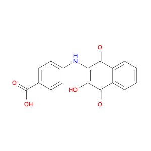Benzoic acid, 4-[(1,4-dihydro-3-hydroxy-1,4-dioxo-2-naphthalenyl)amino]-