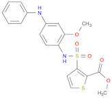 2-Thiophenecarboxylic acid, 3-[[[2-methoxy-4-(phenylamino)phenyl]amino]sulfonyl]-, methyl ester