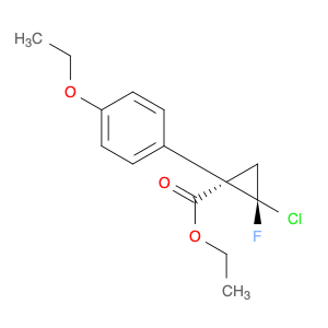 Cyclopropanecarboxylic acid, 2-chloro-1-(4-ethoxyphenyl)-2-fluoro-, ethyl ester, (1R,2S)-rel-