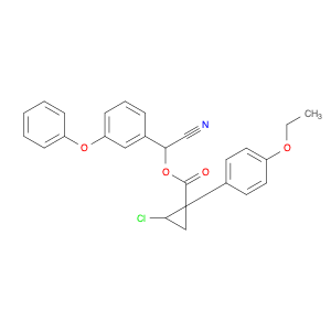 Cyclopropanecarboxylic acid, 2-chloro-1-(4-ethoxyphenyl)-, cyano(3-phenoxyphenyl)methyl ester