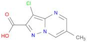 Pyrazolo[1,5-a]pyrimidine-2-carboxylic acid, 3-chloro-6-methyl-