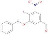 Benzaldehyde, 4-iodo-3-nitro-5-(phenylmethoxy)-