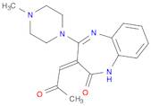 2H-1,5-Benzodiazepin-2-one, 1,3-dihydro-4-(4-methyl-1-piperazinyl)-3-(2-oxopropylidene)-, (3Z)-