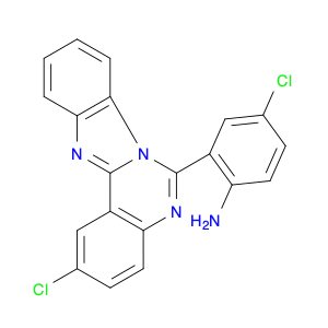 Benzenamine, 4-chloro-2-(2-chlorobenzimidazo[1,2-c]quinazolin-6-yl)-