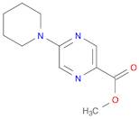 2-Pyrazinecarboxylic acid, 5-(1-piperidinyl)-, methyl ester