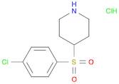 Piperidine, 4-[(4-chlorophenyl)sulfonyl]-, hydrochloride (1:1)