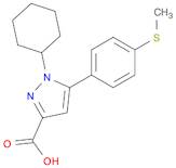 1H-Pyrazole-3-carboxylic acid, 1-cyclohexyl-5-[4-(methylthio)phenyl]-