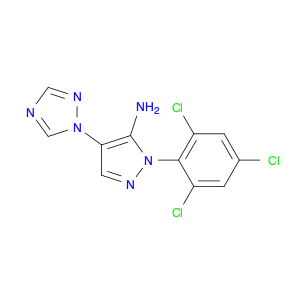 1H-Pyrazol-5-amine, 4-(1H-1,2,4-triazol-1-yl)-1-(2,4,6-trichlorophenyl)-