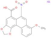 Phenanthro[3,4-d]-1,3-dioxole-5-carboxylic acid, 8-methoxy-6-nitro-, sodium salt (1:1)