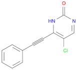 2(1H)-Pyrimidinone, 5-chloro-6-(2-phenylethynyl)-