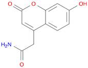 2H-1-Benzopyran-4-acetamide, 7-hydroxy-2-oxo-