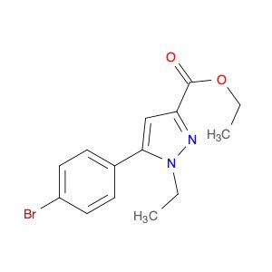 1H-Pyrazole-3-carboxylic acid, 5-(4-bromophenyl)-1-ethyl-, ethyl ester
