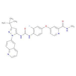 2-Pyridinecarboxamide, 4-[4-[[[[3-(1,1-dimethylethyl)-1-(6-quinolinyl)-1H-pyrazol-5-yl]amino]carbo…