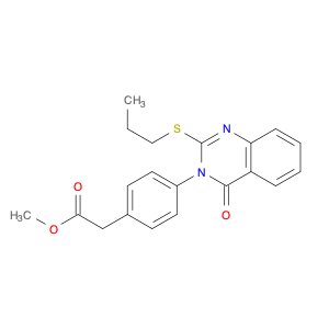 Benzeneacetic acid, 4-[4-oxo-2-(propylthio)-3(4H)-quinazolinyl]-, methyl ester