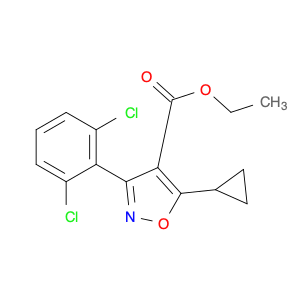 4-Isoxazolecarboxylic acid, 5-cyclopropyl-3-(2,6-dichlorophenyl)-, ethyl ester