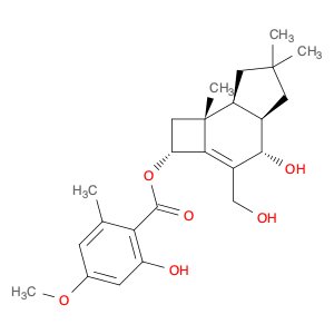 Benzoic acid, 2-hydroxy-4-methoxy-6-methyl-, 2,4,4a,5,6,7,7a,7b-octahydro-4-hydroxy-3-(hydroxymeth…