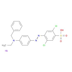 Benzenesulfonic acid, 2,5-dichloro-4-[2-[4-[ethyl(phenylmethyl)amino]phenyl]diazenyl]-, sodium sal…