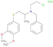 Benzenemethanamine, N-(2-chloroethyl)-N-[2-[(3,4-dimethoxyphenyl)thio]-1-methylethyl]-, hydrochl...