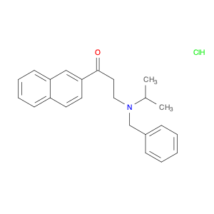 1-Propanone, 3-[(1-methylethyl)(phenylmethyl)amino]-1-(2-naphthalenyl)-, hydrochloride (1:1)