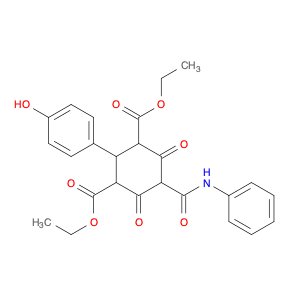 1,3-Cyclohexanedicarboxylic acid, 2-(4-hydroxyphenyl)-4,6-dioxo-5-[(phenylamino)carbonyl]-, 1,3-di…
