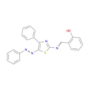 Phenol, 2-[[[4-phenyl-5-(2-phenyldiazenyl)-2-thiazolyl]imino]methyl]-