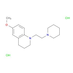 Quinoline, 1,2,3,4-tetrahydro-6-methoxy-1-[2-(1-piperidinyl)ethyl]-, hydrochloride (1:2)