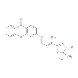 9H-Xanthen-9-one, 3-[[3-(4,5-dihydro-5,5-dimethyl-4-oxo-2-furanyl)-2-butenyl]oxy]-, (E)- (9CI)