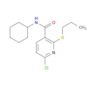 3-Pyridinecarboxamide, 6-chloro-N-cyclohexyl-2-(propylthio)-