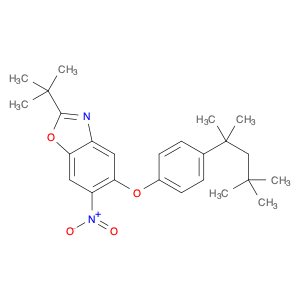 Benzoxazole, 2-(1,1-dimethylethyl)-6-nitro-5-[4-(1,1,3,3-tetramethylbutyl)phenoxy]-