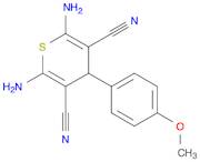 4H-Thiopyran-3,5-dicarbonitrile, 2,6-diamino-4-(4-methoxyphenyl)-