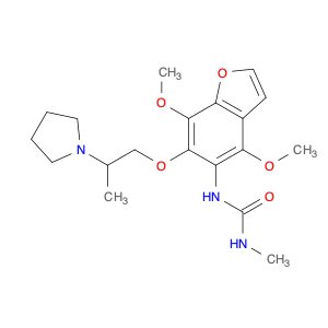 Urea, N-[4,7-dimethoxy-6-[2-(1-pyrrolidinyl)propoxy]-5-benzofuranyl]-N'-methyl-