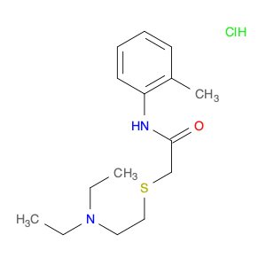 Acetamide, 2-[[2-(diethylamino)ethyl]thio]-N-(2-methylphenyl)-, hydrochloride (1:1)