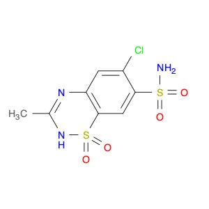 2H-1,2,4-Benzothiadiazine-7-sulfonamide, 6-chloro-3-methyl-, 1,1-dioxide
