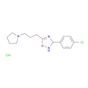 1,2,4-Oxadiazole, 3-(4-chlorophenyl)-2,3-dihydro-5-[3-(1-pyrrolidinyl)propyl]-, hydrochloride (1:1)