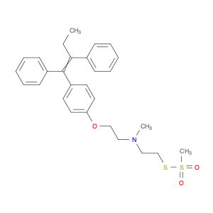 Methanesulfonothioic acid, S-[2-[[2-[4-(1,2-diphenyl-1-buten-1-yl)phenoxy]ethyl]methylamino]ethyl]…