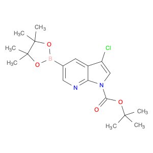 1H-Pyrrolo[2,3-b]pyridine-1-carboxylic acid, 3-chloro-5-(4,4,5,5-tetramethyl-1,3,2-dioxaborolan-2-…