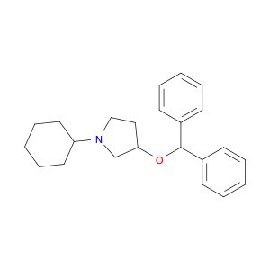 Pyrrolidine, 1-cyclohexyl-3-(diphenylmethoxy)-