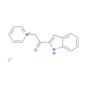 Pyridinium,1-[2-(1H-indol-2-yl)-2-oxoethyl]-, iodide (1:1)